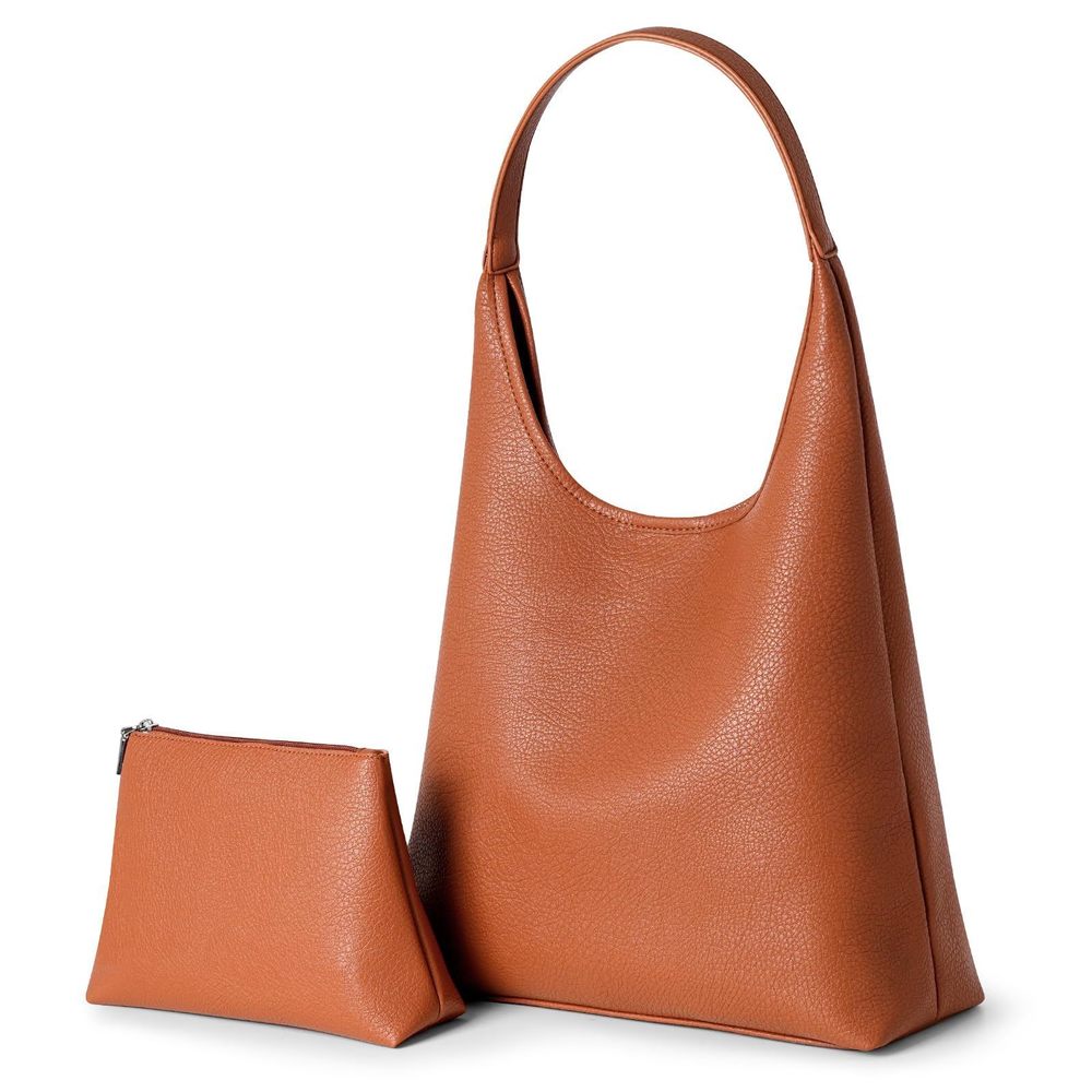 Tote Bag Vegan Leather Soft Desner Slouchy Shoulder Hobo Bag :>